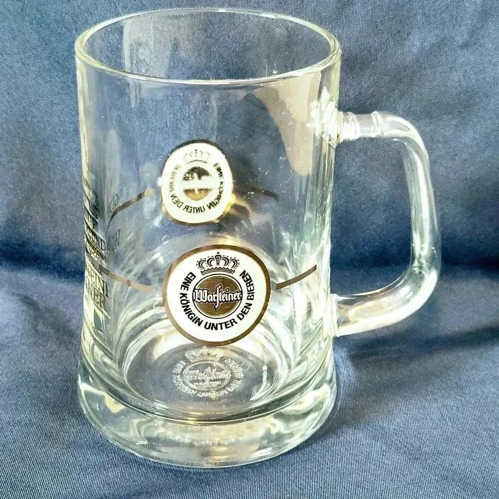 Warfteiner Stein .5L German Heavy Clear Glass Beer
